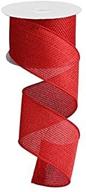 🎀 premium red solid wired edge ribbon cross for elegant crafts: 2.5 inch x 10 yards - rg121224 logo