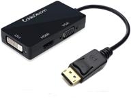 🔌 кабель cabledeconn displayport dp 3 в 1 на hdmi/dvi/vga - мужчина на женщину, многофункциональный конвертер логотип