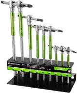 🔧 powerbuilt 9 pc torx star t-handle hex allen key wrench set with speed sleeves and long shafts for fast spinning action - ideal for auto, bicycle, moto - 941646 logo