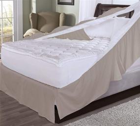 img 2 attached to 🛌 Perfect Fit Tailor Solution - Bedskirt and Box Spring Protector, Easy Installation, No Mattress Lifting Required, Patented Design (Twin, Khaki)