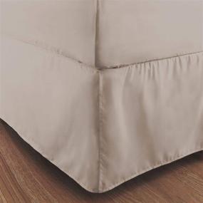 img 1 attached to 🛌 Perfect Fit Tailor Solution - Bedskirt and Box Spring Protector, Easy Installation, No Mattress Lifting Required, Patented Design (Twin, Khaki)