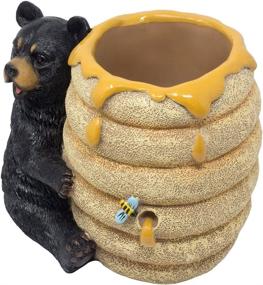 img 3 attached to 🐻 Rustic Black Bear Honey Pot Utensil Holder: Perfect Cabin Decor & Housewarming Gift