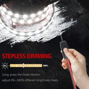 img 1 attached to 🚛 MICTUNING Upgrade 60 Inch White LED Cargo Truck Bed Light Strip Waterproof with On-Off Dimming Switch and Stepless Dimming Brightness for Pickup RV SUV Boat