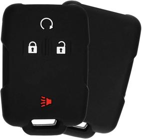img 2 attached to 🔒 Protective Soft Rubber Case for Chevy GMC Sierra Silverado Keyless Entry Remote Smart Key Fob: KeyGuardz Outer Shell Cover
