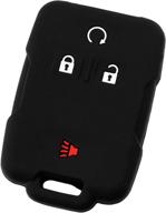 🔒 protective soft rubber case for chevy gmc sierra silverado keyless entry remote smart key fob: keyguardz outer shell cover logo