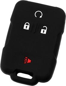 img 3 attached to 🔒 Protective Soft Rubber Case for Chevy GMC Sierra Silverado Keyless Entry Remote Smart Key Fob: KeyGuardz Outer Shell Cover