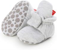 👶 timatego newborn baby booties: stay-on non-skid soft sole socks for infants 0-18 months logo