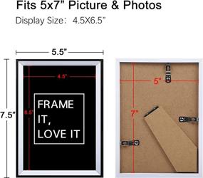 img 1 attached to 🖼️ UPsimples 5x7 Picture Frames Set of 6 - Multi Photo Frames Collage for Wall or Tabletop Display, Hanging Hook Not Included - White and Black