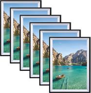 🖼️ upsimples 5x7 picture frames set of 6 - multi photo frames collage for wall or tabletop display, hanging hook not included - white and black логотип