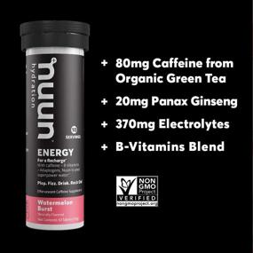 img 3 attached to 💪 Stay Energized with Nuun Energy: Caffeine, B Vitamins, Ginseng & Electrolyte Drink Tablets - 40 Count, Mixed Flavors