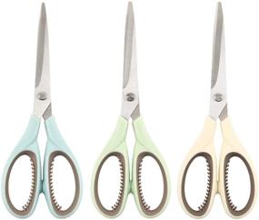 img 4 attached to Large Capacity Multi Purpose Comfortable Scissors Right Handed 3 Pack