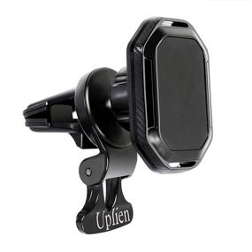 img 4 attached to Magnetic Car Phone Holder Mount with Upgraded Spring Clamp, Support Feet, and 4 Powerful Magnets - Strong Magnetic Car Mount for All Phones, Fits Horizontal and Vertical Vents