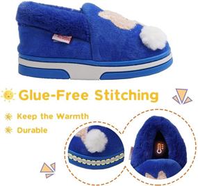 img 3 attached to Warm & Cute Cartoon Toddler Slippers: Boys & Girls Plush Fur Indoor Shoes