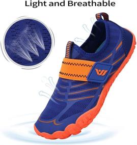 img 3 attached to Спортивная обувь для активного отдыха мальчиков U220WZ1901 Navy Orange 36 с дышащим верхом и дополнительным комфортом