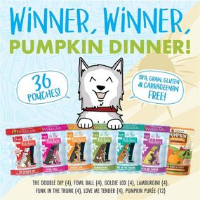 img 3 attached to 🐶 Weruva Dogs in The Kitchen & Pumpkin Patch Up Pouches - Pumpkin Dinner Winner Variety Pack, 36 Total Pouches