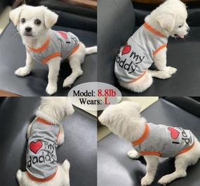 img 2 attached to 🐶 Small Pink Dog T-Shirt Pet Summer Vest Clothes, Cute Costumes Shirts Soft and Breathable Clothing for Small Medium Dogs, Boy and Girl - Doggy Fashion Prints Apparel Outfits