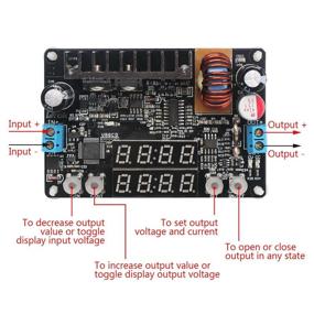 img 1 attached to DROK DR-US180076 DC регулятор напряжения: 6-40V до 0-32V, 5A шаговый преобразователь напряжения с постоянным током на понижение, источник питания: 24V 12V до 5V, регулируемый выход.