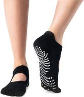 🧦 gailang women's toeless yoga socks: non-slip open-toe sports socks with grips, perfect for pilates, barre, ballet, and barefoot dance. logo