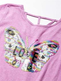 img 2 attached to 👚 The Children's Place Girls' Flip Sequin T-Shirt with Open Back - Short Sleeve Graphic Design