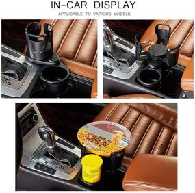 img 1 attached to Улучшите хранение стаканов вашего автомобиля с помощью Weelmusic Dual Car Cup Holder Extender - регулируемый, универсальный и вращающийся расширитель для стаканов для лодок, автодомов и не только (черный, 2,6x3,3x7,3 дюйма)