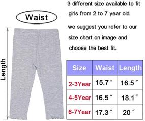 img 2 attached to Girls 3 Pack of Capri Leggings | Soft, Stretchy & Comfy Cropped Leggings for Girls | Casual Modal Tight Pants