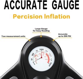 img 1 attached to 🚴 Efficient Togedi Bike Pump: Ergonomic Floor Pump with Large Pressure Gauge for Presta and Schrader Valve, Road Bike, MTB, Hybrid, Balls - 200PSI