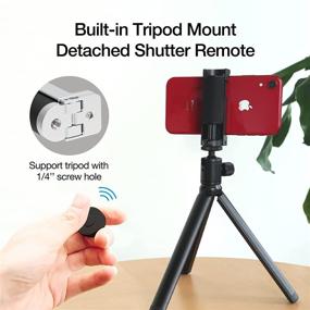 img 1 attached to ShutterGrip 2: Безопасная ручка для камеры с Bluetooth пультом дистанционного управления - идеально подходит для FaceTime, Zoom, селфи и многого другого! Совместимо с iPhone, Android (GP-200SI)