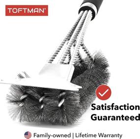 img 3 attached to TOFTMAN BBQ Grill Brush and Scraper: Heavy-Duty Stainless-Steel Bristles for Superior Cleaning - Essential Stainless-Steel BBQ Grill Accessories for Serious Grill Masters