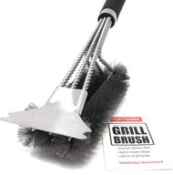 toftman bbq grill brush and scraper: heavy-duty stainless-steel bristles for superior cleaning - essential stainless-steel bbq grill accessories for serious grill masters logo