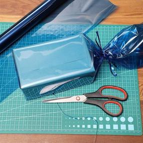img 3 attached to 🎁 Juvale 4-пачка синих рулонов целлофановой упаковки для подарочных корзин и ремесел - 17" x 10 футов каждый | Идеально подходит для впечатляющих презентаций