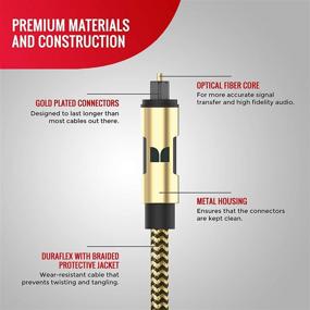 img 3 attached to 🔊 Enhance Your Home Theater Experience with Monster Essentials Digital Optical Audio Cable - Gold Plated Tip and ABS Shell