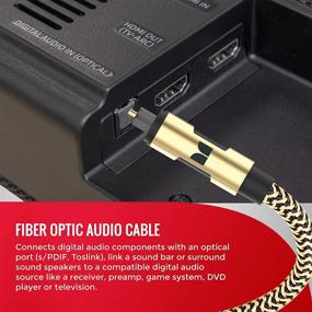 img 2 attached to 🔊 Enhance Your Home Theater Experience with Monster Essentials Digital Optical Audio Cable - Gold Plated Tip and ABS Shell