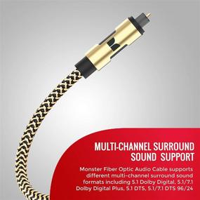 img 1 attached to 🔊 Enhance Your Home Theater Experience with Monster Essentials Digital Optical Audio Cable - Gold Plated Tip and ABS Shell