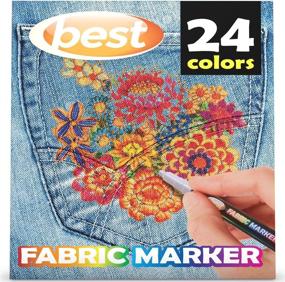 img 3 attached to Top-rated Non-Toxic Fabric Markers (PACK OF 24 PENS) - Set of 24 Vibrant Colors - NO DUPLICATES - Bullet Tip - Machine Washable Paint - Ideal for Writing on Clothes, Clothing, Jeans, Pants, and Shirts