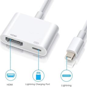 img 2 attached to [Apple MFi Certified] Адаптер Lightning to HDMI для iPhone 12/12 Pro/11/XS/XR/X/8/7, iPad - Адаптер HDMI Digital AV 1080P для HDTV/проектора/монитора, поддерживает все iOS-системы