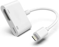 [apple mfi certified] адаптер lightning to hdmi для iphone 12/12 pro/11/xs/xr/x/8/7, ipad - адаптер hdmi digital av 1080p для hdtv/проектора/монитора, поддерживает все ios-системы логотип