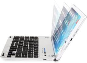 img 2 attached to 🔍 Arteck Ultra-Thin iPad Mini 5 / Mini 4 Keyboard: Bluetooth Keyboard Folio Stand with 130 Degree Swivel for Apple iPad Mini 5 (2019) & iPad Mini 4 (2015)