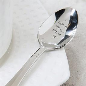 img 1 attached to Boston Creative Company LLC: Love You Mom Spoon - Unique Stainless Steel Gifts for Mom, Her, Engraved Spoon Gift Set