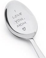 boston creative company llc: love you mom spoon - unique stainless steel gifts for mom, her, engraved spoon gift set logo