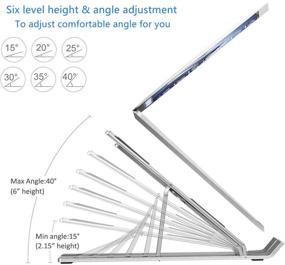 img 1 attached to Adjustable Aluminum 15 6 Inch Notebooks PAD，Foldable，