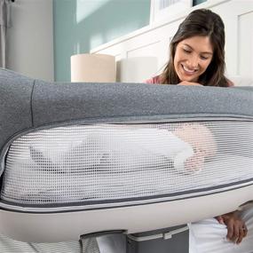 img 1 attached to 🛏️ Close to You 3-in-1 Bedside Bassinet by Chicco - Heather Grey