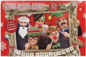 img 4 attached to Festive Holiday Christmas Photo Booth Props: Card Frame Party Decor & Entertainment