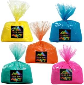 img 4 attached to 🌈 25 Pounds of Color Blaze Powder - Pink, Orange, Yellow, Teal, Blue - Ideal for Fun Runs, Youth Groups, Color Wars, School Fundraisers, Birthday Parties, Camp - 25 lbs Total