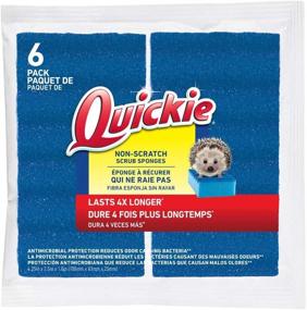 img 3 attached to Quickie 2052219 Non-Scratch Multipurpose Scrubbing Sponge, 6-Pack, 6 Count, Kitchen Sponge