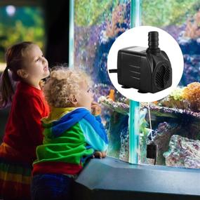 img 1 attached to 🌊 CWKJ 400GPH Submersible Water Pump with 6.5ft Power Cord - Durable Fountain Pump for Outdoor Aquatic Displays, Pond, Fish Tank, Hydroponics, and Backyard Fountains - Includes 3 Nozzles