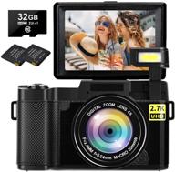 digital camera 30 mega pixels vlogging camera with 4x digital zoom youtube camera for adult seniors students kids with 32gb micro sd card(2 batteries included) logo