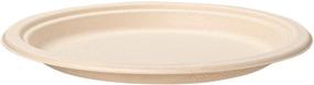 img 3 attached to Eco-Friendly Disposable Sugarcane Plates - 100% Compostable 9 Inch Heavy-Duty Paper Plates [125 Pack] - Brown Unbleached