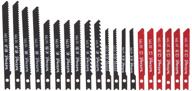 🔪 task tools 09962 universal shank jig saw blade set: 20-piece assorted blades for wood, metal, drywall, tile, plastic, and more – includes pouch logo