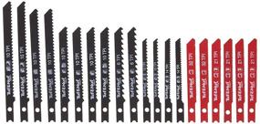 img 4 attached to 🔪 Task Tools 09962 Universal Shank Jig Saw Blade Set: 20-Piece Assorted Blades for Wood, Metal, Drywall, Tile, Plastic, and More – Includes Pouch