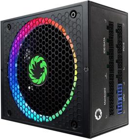 img 1 attached to ⚡️ Играиен GameMax RGB850 модульный блок питания 80 Plus Gold с RGB вентилятором 14см - Черный: Подключитесь современным стилем и эффективностью!